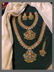 Beautiful Ruby Mango Bridal Set in Nakshi - BR0047