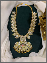 Mango Necklace With Peacock Pendant - KN00540