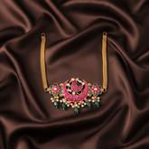 MultiColor Flower and Bird Kundan Choker - KN00575