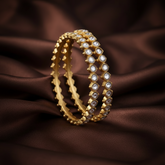 Jadau Round Stone Vintage Model Bangles - BG00681