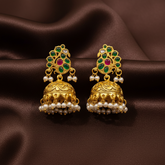 Jadau Peacocok Stud Jhumki - KE00591