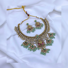 Mozonite Lakshmi Jilebi necklace - VN00194