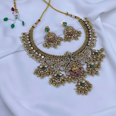 Mozonite Lakshmi Jilebi necklace - VN00194
