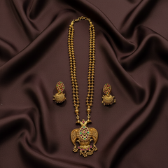 Pendant with Long Mala and jhumki - NH00482