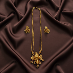 Pendant with Long Mala and jhumki - NH00482