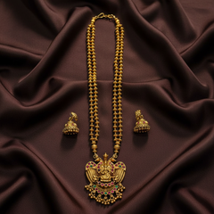 Pendant with Long Mala and jhumki - NH00482