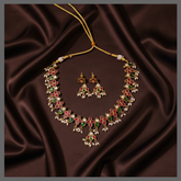Beautiful Jadau Choker With Rice Pearl - KN00419