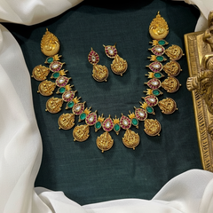 Nakshi Lakshmi Stone Necklace - NN00855