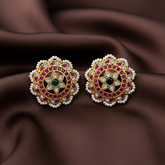 Jadau Kundan Flower Earrings - KE00119