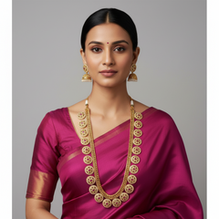Jadau Bottu Long Haram With Jhumki - KH00373