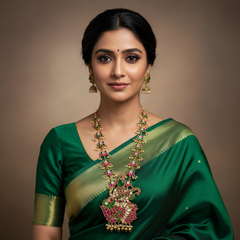 Saraswathi Devi Pendant with Lorus Side Chain - KH0047