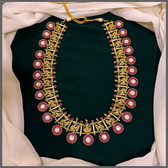 Bottu and Peacock Haram In Kundan - KH00278