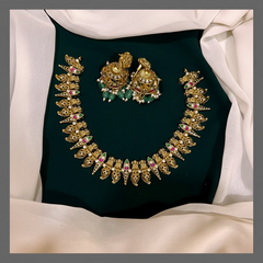 Antique Lakshmi and Mango Necklace In Nakshi - NN00383
