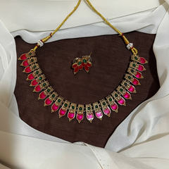 Leaf Painted Necklace - NN0074
