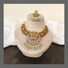 Antique Necklace With Lakshmi Pendent - NN00651