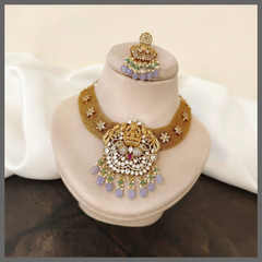 Antique Necklace With Lakshmi Pendent - NN00651