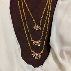 Layer Step Haram With Jadau Pendant - KN00671