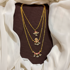 Layer Step Haram With Jadau Pendant - KN00671
