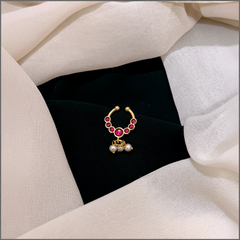 Beautiful Stone Septum Nose Ring in Kundan - NR0016
