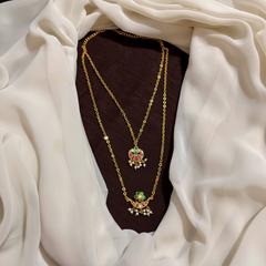 Layer Step Haram With Jadau Pendant - KN00671