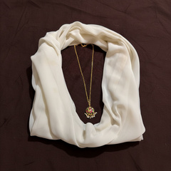 Jadau Pendant With Thin Chain - KN00674