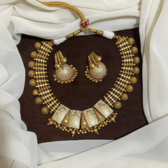 Nakshi Gold Painted Designer Neckalce - NN00341