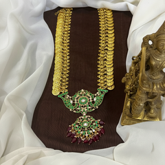 Beautiful Emerald Pendant Kaasu Haram - KH00406