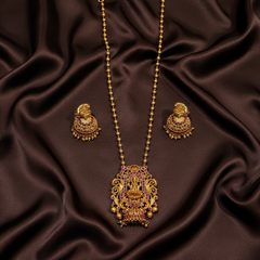 Nakshi Ball Chain With Lakshmi Pendant And Jhumki -NH00424