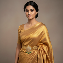 Jadau Screw Openable Gold Replica Waist Belt - WB0017