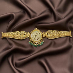Jadau Screw Openable Gold Replica Waist Belt - WB0017