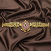 Jadau Screw Openable Gold Replica Waist Belt - WB0017