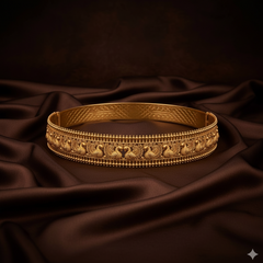 Nakshi Plain Waist Belt In Antique Polish -WB0021
