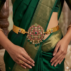 Jadau Big Pendant Waist Belt - WB0013