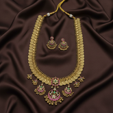 Jadau Kaasu Long Haram With Jhumkis - KH00401