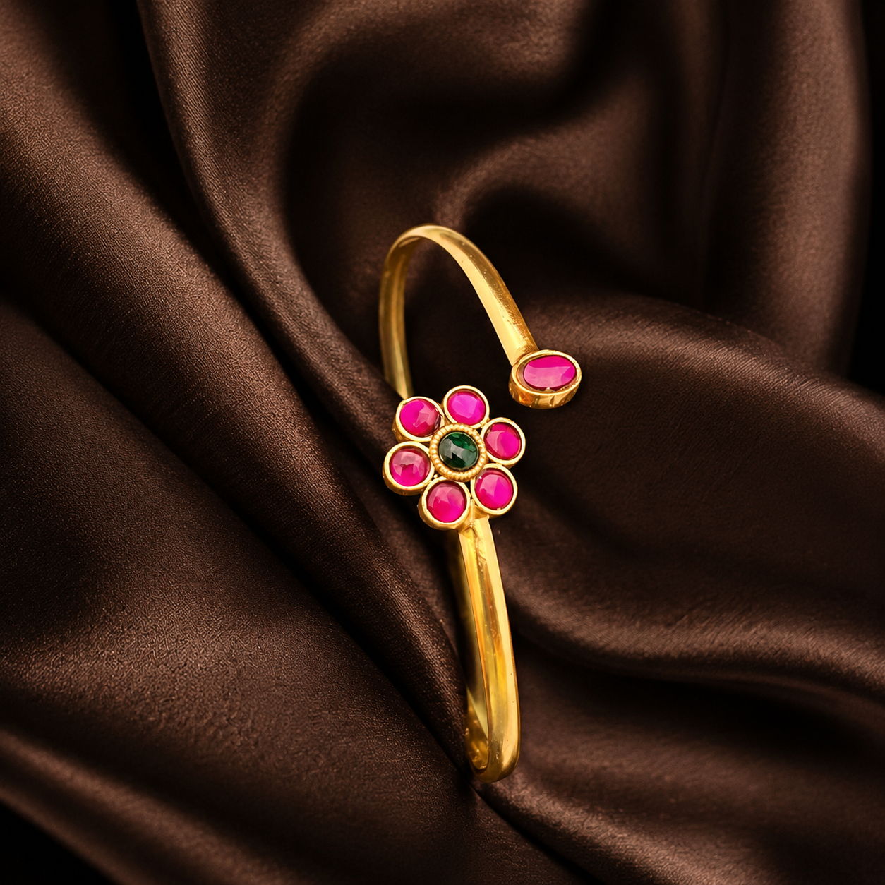 Ruby Flower Bracelet - BG00446