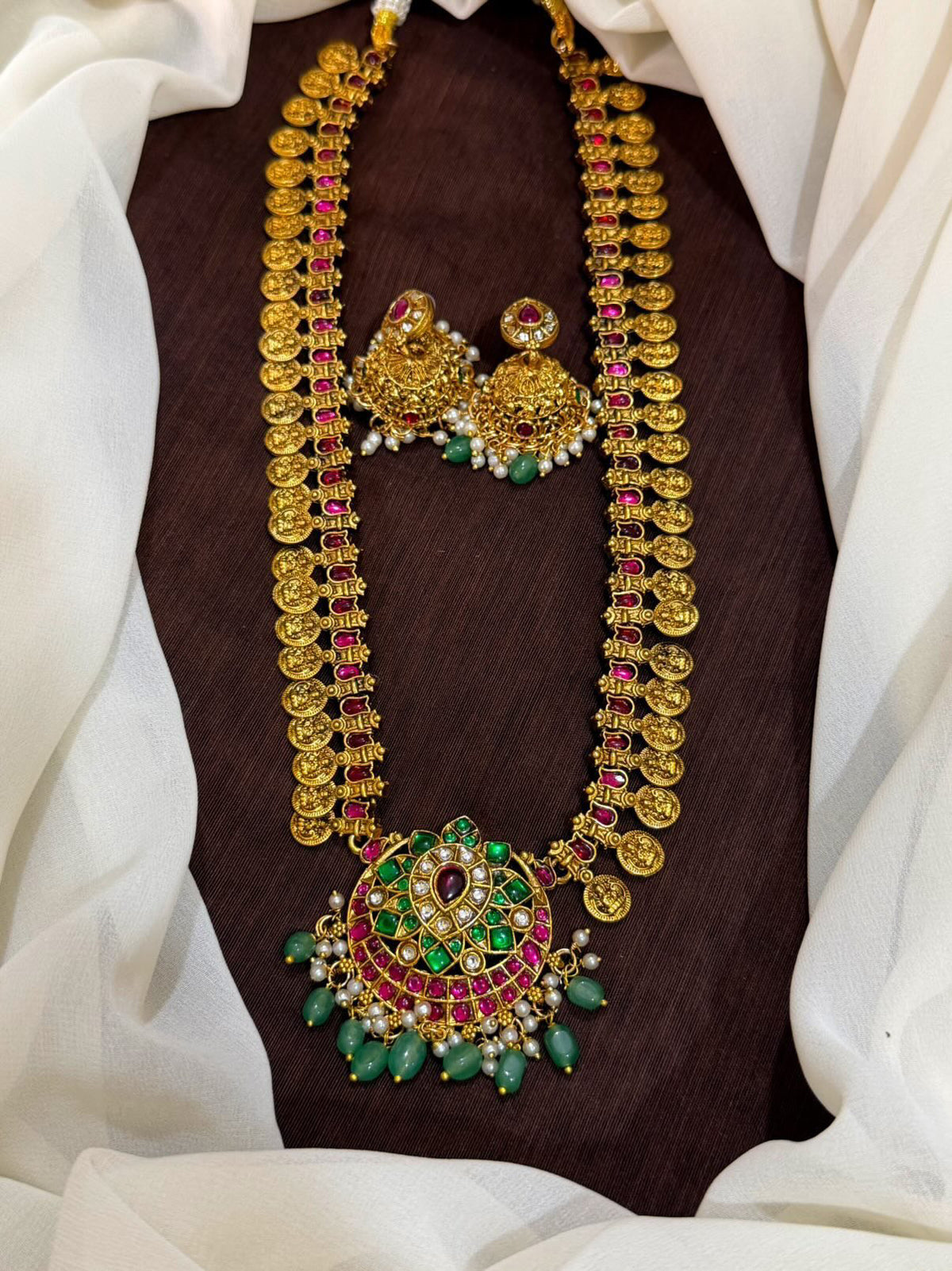 Kaasu Haram With Chandbali Pendant - NH00463