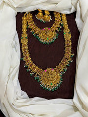 Lakshmi Long And Short Haram With 2 Pair of Earrings - BR0073