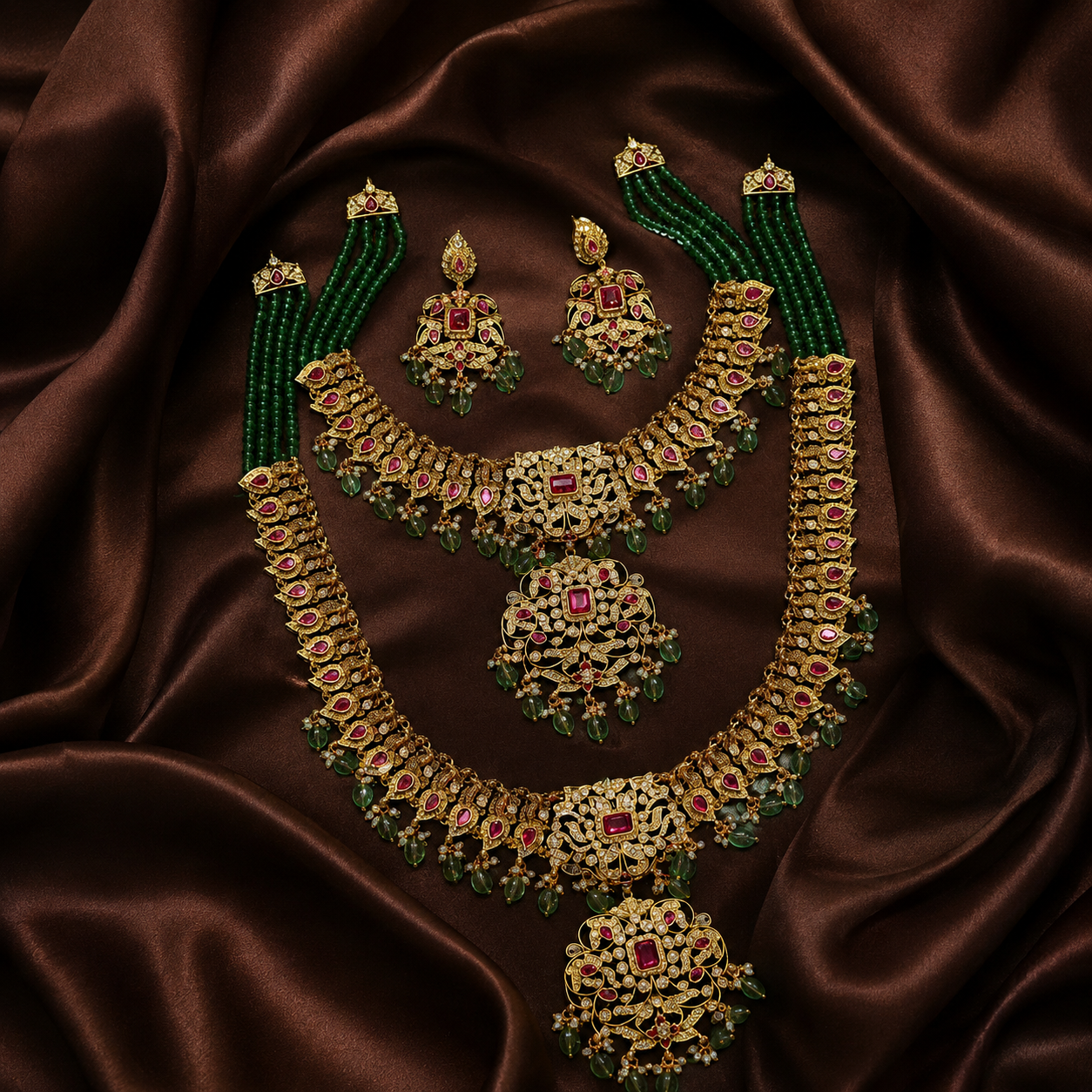 Beautiful Bridal Combo With Pearls - BR0014