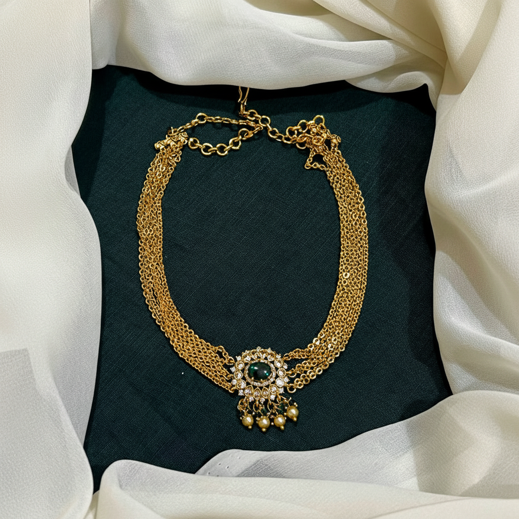 Thin Layer Antique Polish Necklace - NN00876