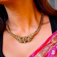 Antique Openable Nakshi Nanu Chain - NN00873