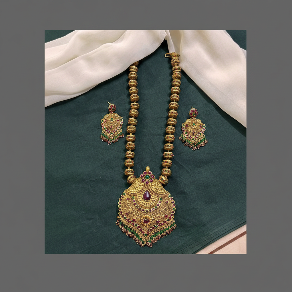 Antique Multicolor Haram In Nakshi - NH00322