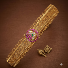 Beautiful Peacock Pota Stone Waist Belt - WB0024