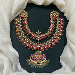 Jadau 2 Layer Mango Necklace - KN00617