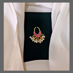 Beautiful Nose Ring With Pearls - NR0039