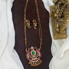 Pota Stone Gandaberunda Pendant With Chain - NH00446