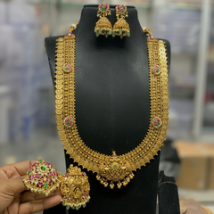 Kaasu Nakshi Haram With Detachable Pendants - NH00429