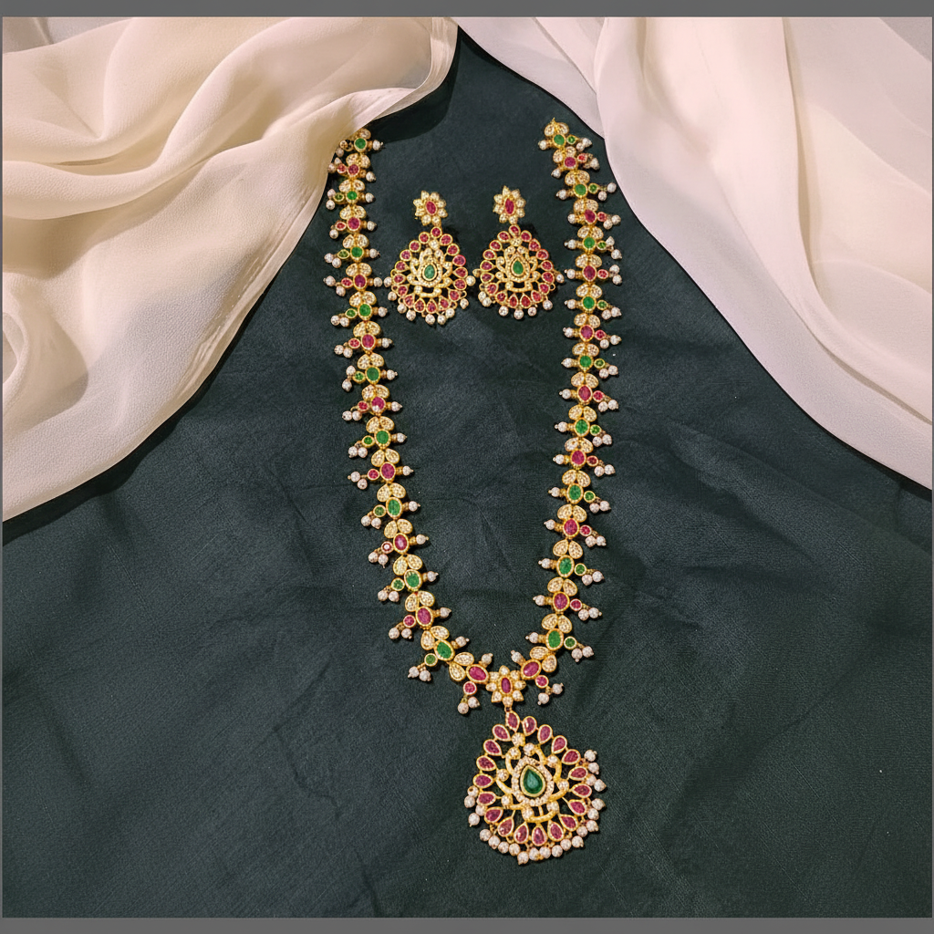 Beautiful Multi Colour Haram in Nakshi -  NH00297