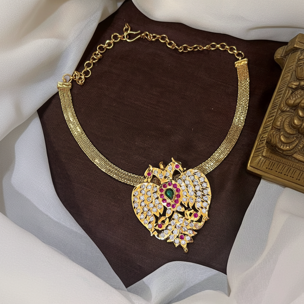 Panchaloha Gandaberunda Pendant with Chain - NN00922