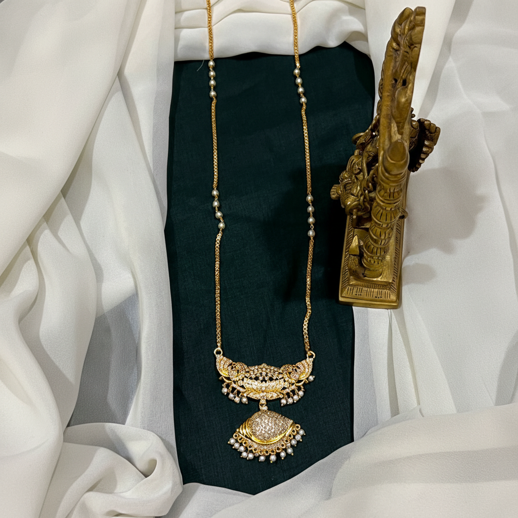 Panchaloham Long Haram With Shanku Pendant - NH0064