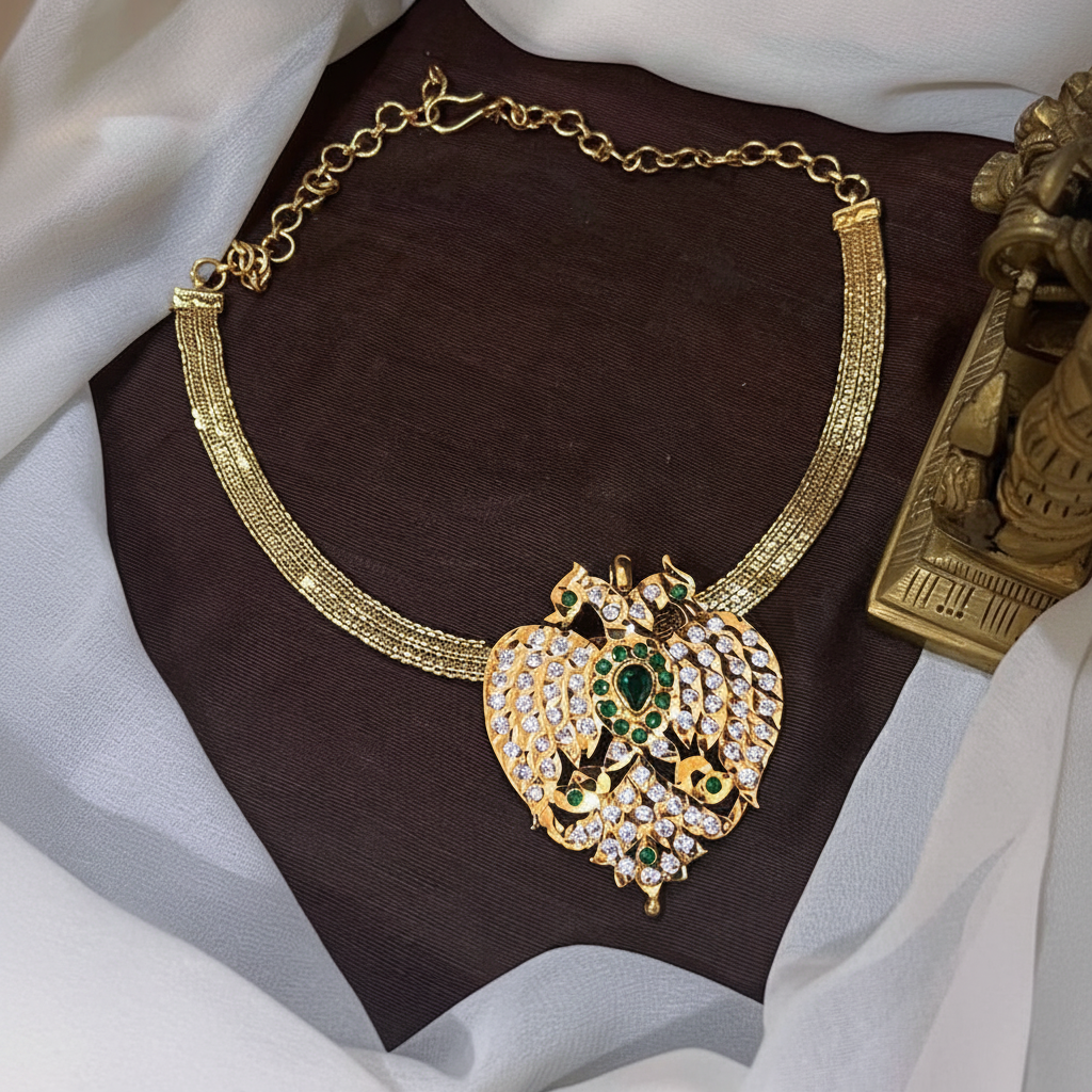 Panchaloha Gandaberunda Pendant with Chain - NN00922